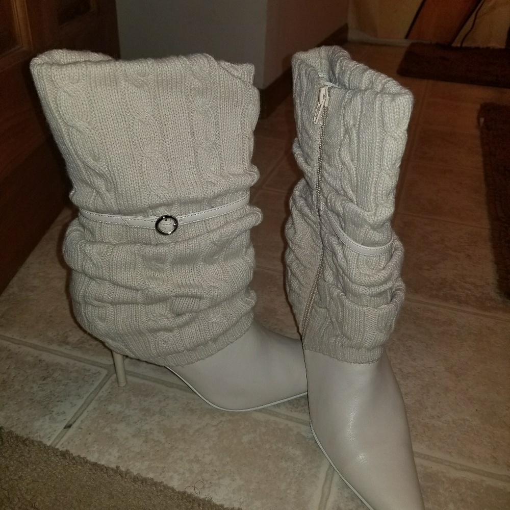 Dollhouse Ivory Sweater Boot